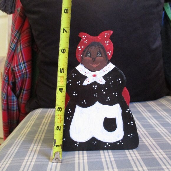 FINAL SALE! VTG Hand painted Black Americana Napkin Holder/Letter Holder - Picture 8 of 10